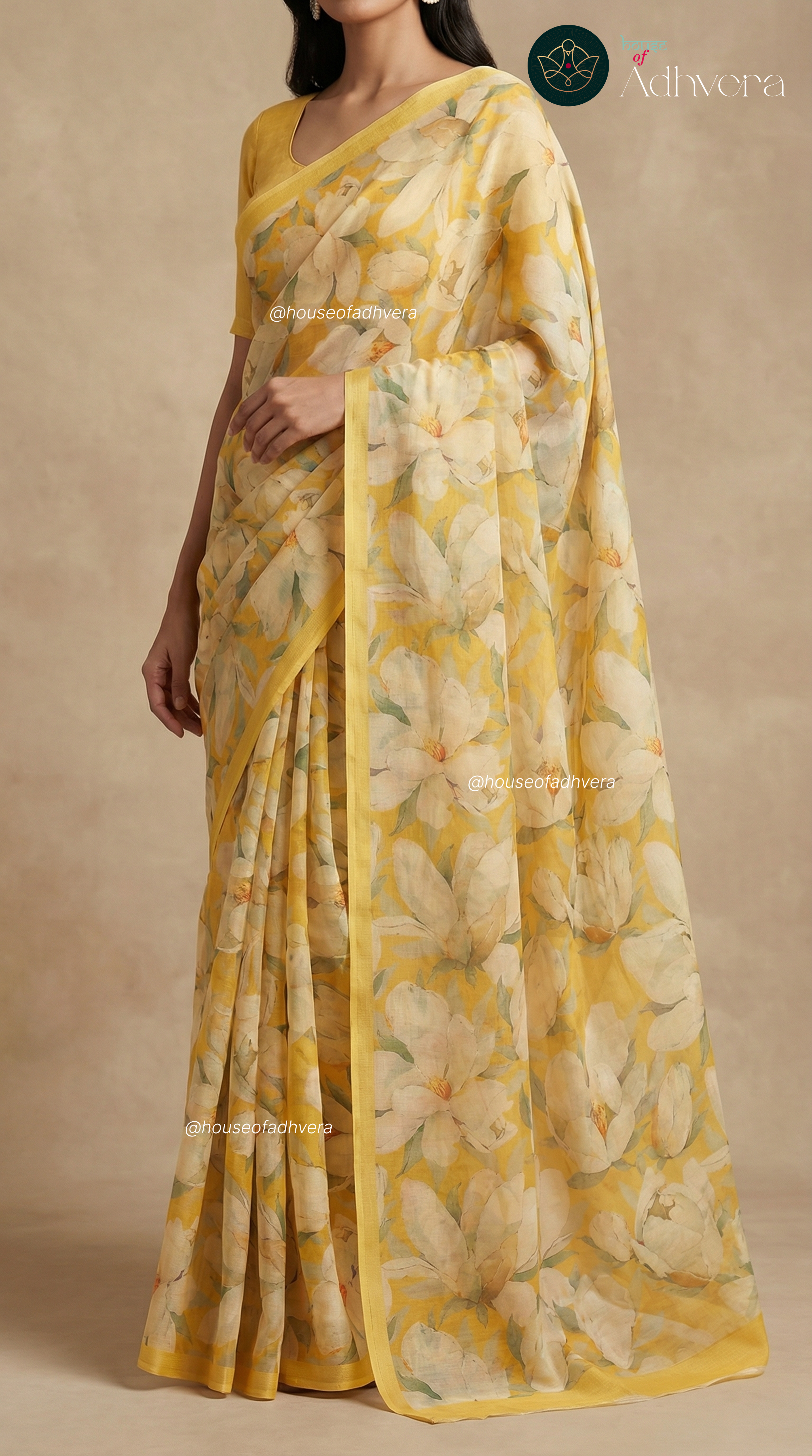 Sunlit Bloom Saree – HOA 1130