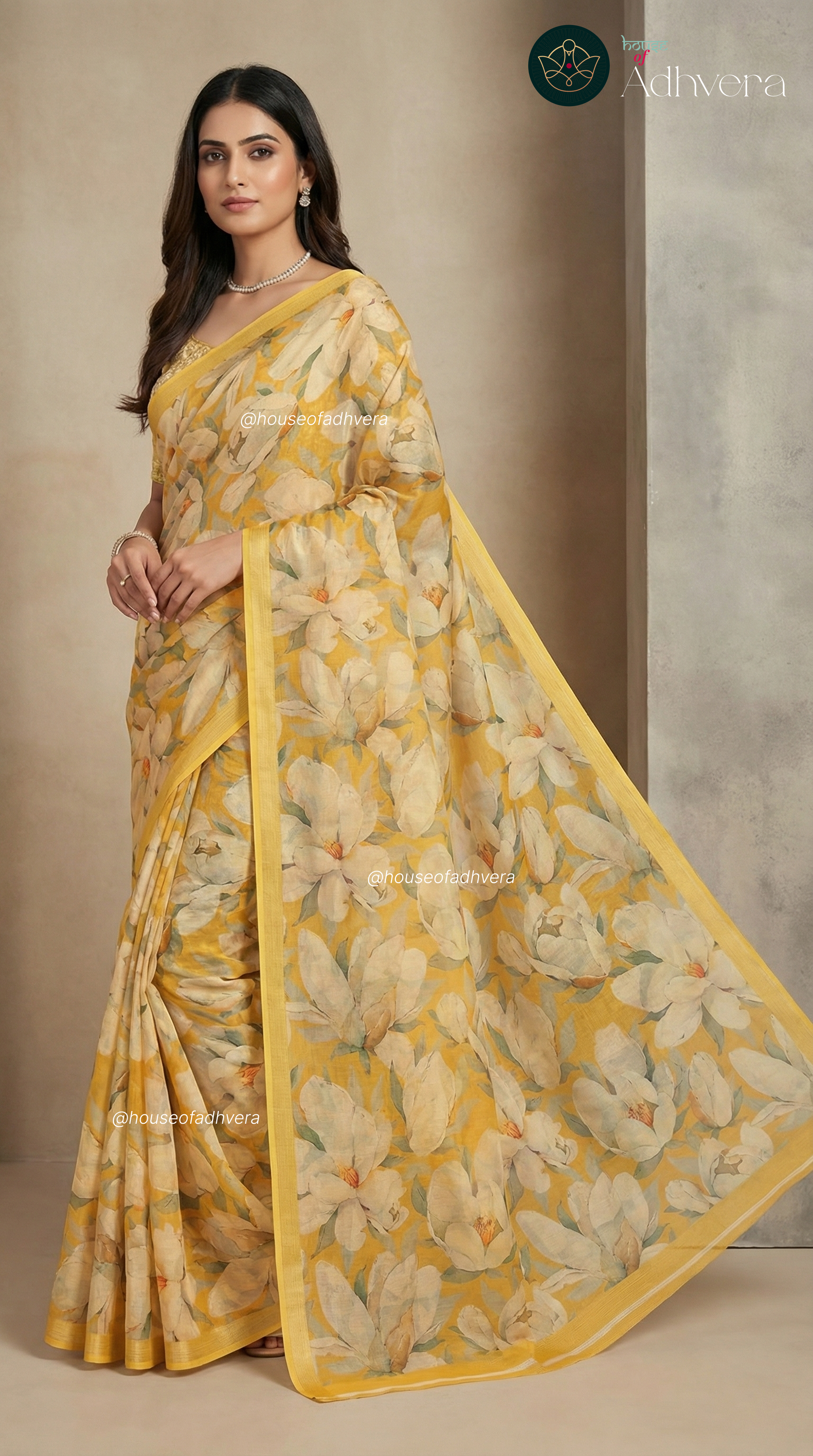 Sunlit Bloom Saree – HOA 1130